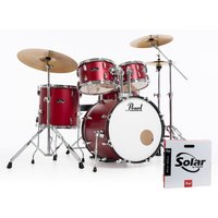 Pearl Roadshow 5pc Fusion Kit w/3 Sabian Cymbals Matte Red