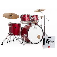 Pearl Roadshow 5pc USA Fusion Kit w/3 Sabian Cymbals Matte Red