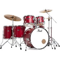 Pearl Roadshow 6pc Drum Kit w/Sabian Cymbals Matte Red