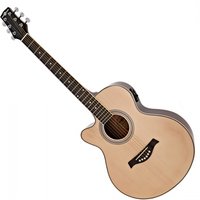 Single-Cutaway-Elektroakustikgitarre von Gear4music linkshändig