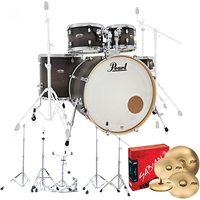 Pearl Decade Maple Pro-Drumset mit Sabian XSR-Becken Satin Black Burst