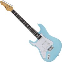LA Select Left Handed Electric Guitar by Gear4music Blue Metallic