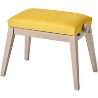 K&M 13947 Piano Bench White Ash and Yellow Velvet