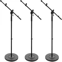 G4M Telescopic Boom Cast Base Microphone Stand 3 Pack