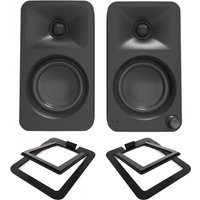 Kanto Ora Powered Reference Desktop Speakers with Stands Black