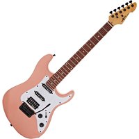 LA Select Modern Electric Guitar by Gear4music Pink