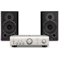 Denon PMA-600NE Amplifier Silver & Wharfedale Diamond 9.1 Black