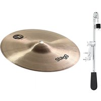 Stagg 8" SH Medium Splash & Gear4music Deluxe Weighted Cymbal Arm