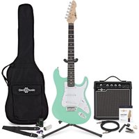 LA Electric Guitar Seafoam Green 15W Guitar Amp & Ultimate Accessory Pack