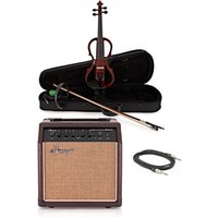 Stagg Shaped Electric Violin Package Violin Burst