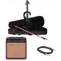 Stagg S-Shaped Electric Violin Package Metallic Black