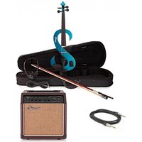 Stagg S-Shaped Electric Violin Package Metallic Blue