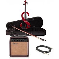 Stagg S-Shaped Electric Violin Package Metallic Red