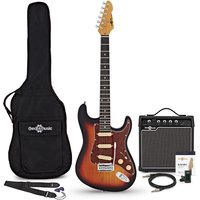 LA Select Electric Guitar Sunburst 15W Guitar Amp & Accessory Pack