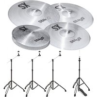 Stagg SXM Silent Practice Cymbal Set & Stands