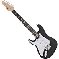 3/4 LA Left Handed Electric Guitar by Gear4music Black - Nearly New
