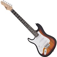 3/4 LA Left Handed Electric Guitar by Gear4music Sunburst - Nearly New