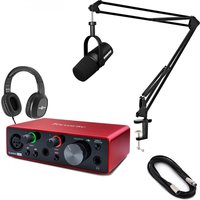 Shure MV7X XLR Podcast Microphone with Focusrite Scarlett Solo (3rd Gen)