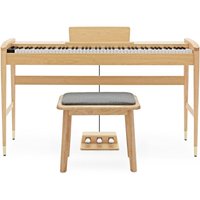 Keynote Contemporary Digital Piano with Bluetooth Light Oak Stool Pack