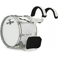 Premier NXT GEN Marching 16" x 10" Traditional Bass Drum White