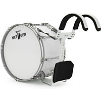 Premier NXT GEN Marching 18" x 10" Traditional Bass Drum White
