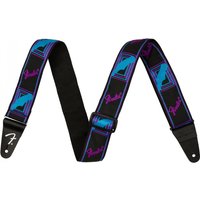 Fender Neon Monogram Guitar Strap Blue and Purple 2"