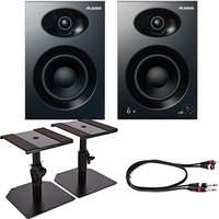 Alesis Elevate 4 Studio Monitor Pair with Desktop Monitor Stands