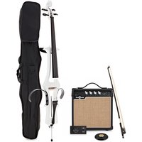 E-Cello von Gear4music weiß mit Verstärkerpaket