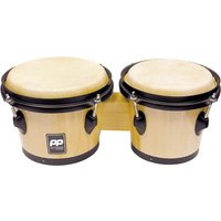 Performance Percussion Bongos Natural Wood Black Hardware Performance Percussion Bongos Natural Wood Black Hardware