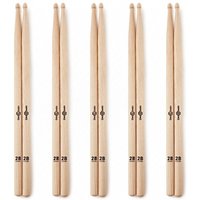 2B Wood Tip Hickory Drumsticks 5 Pack