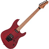 LA Select Modern Electric Guitar by Gear4music Transparent Ruby Red - Nearly New