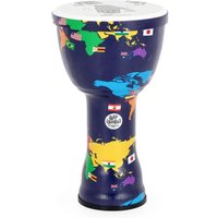 Percussion Plus Slap Djembe Pre-Tuned 10 inch Head World Map