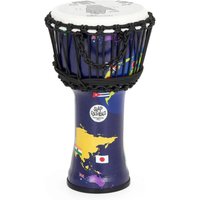 Percussion Plus Slap Djembe Rope Tuned 8 inch World Map