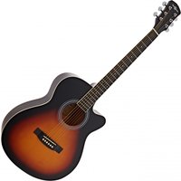 Single Cutaway Acoustic Guitar by Gear4music Sunburst