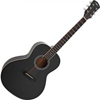 Parlour Acoustic Guitar by Gear4music Black