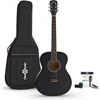 Student Left Handed Acoustic Guitar & Accessory Pack by Gear4music Black