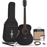Student Electro Acoustic Guitar Black 15W Acoustic Amp & Accessory Pack