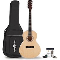 Parlour Left Handed Acoustic Guitar & Accessory Pack by Gear4music Natural