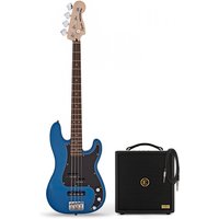 Squier Affinity Precision Bass PJ LRL Lake Placid Blue & Eden Orbiter 8 Bass Combo Amp