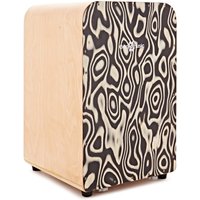 Deluxe String Cajon by Gear4music Liquorice Swirl