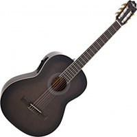 Deluxe Electro Classical Guitar by Gear4music Trans Black Burst