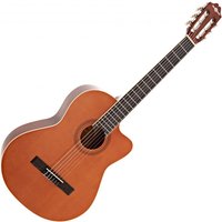 Deluxe Classical Guitar Single Cutaway by Gear4music Natural