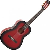 Deluxe 3/4 Classical Guitar by Gear4music Trans Red Burst
