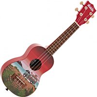 Kala Ukadelic Soprano Ukulele Surfari/Red