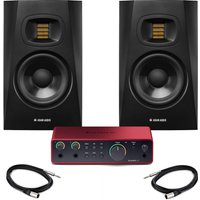 Focusrite Scarlett 2i2 4th Gen with ADAM Audio T5V Studio Monitors Pair