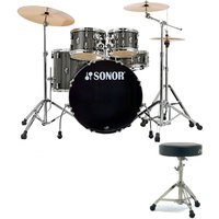 Sonor AQX 22 5pc Drum Kit w/Hardware & Free Throne Black Midnight Sparkle