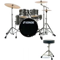 Sonor AQX 20 5pc Drum Kit w/Hardware & Free Throne Black Midnight Sparkle