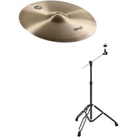 Stagg 16" SH Rock Crash Cymbal & Gear4music Boom Arm Stand Black