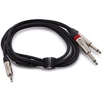 Studiospares 3.5mm (M) TRS - Dual 6.35mm (M) TS Cable Adapter 2m
