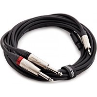 Studiospares TRS Minijack 3.5mm (M) to Dual TS Jack 6.35mm (M) 5m